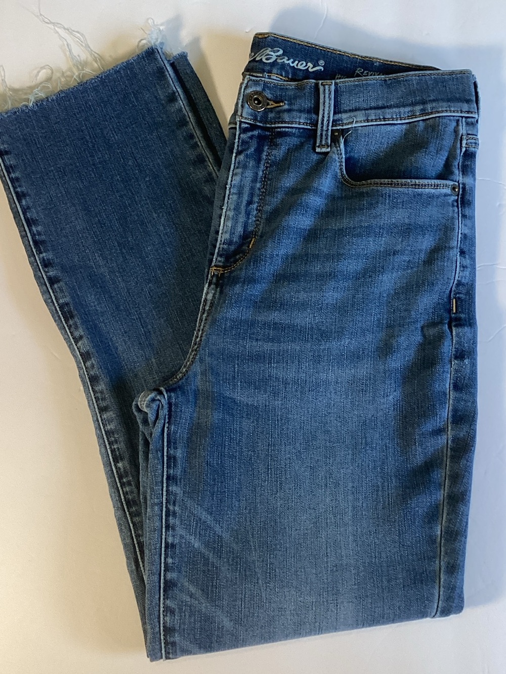 Eddie Bauer Blue Revival High-Rise Straight Denim Jeans